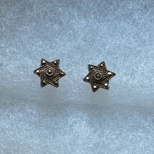 Sterling silver Star of David stud earrings